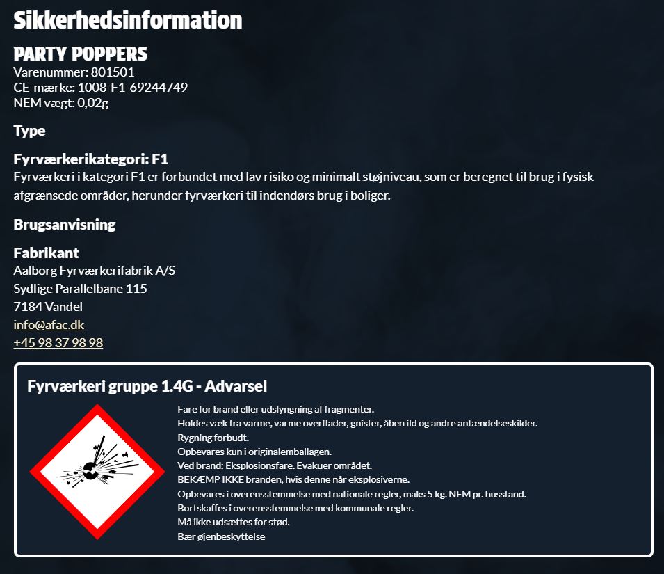 Partypoppers - Guld - Æske med 30 stk.