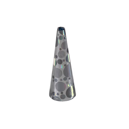 Partypoppers - kegle sølv - æske med 20 stk.